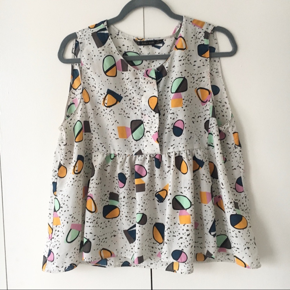 Zara multicolor flouncy top